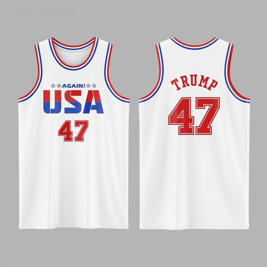 Donald Trump Jersey - "47th USA President Again" Basketball Jersey