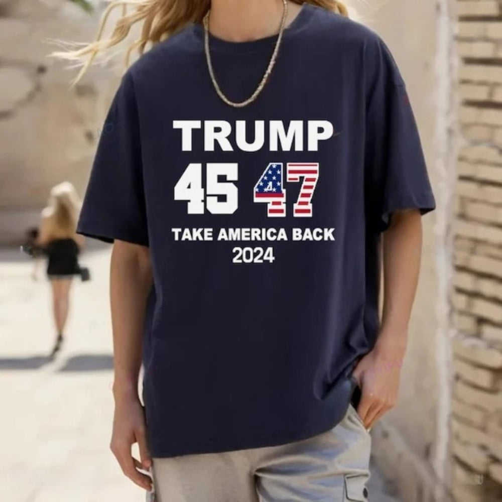 Donald Trump T-shirt - Trump 45 47 Take America Back