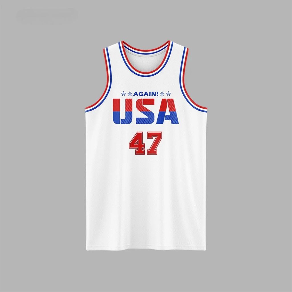 Donald Trump Jersey - "47th USA President Again" Basketball Jersey