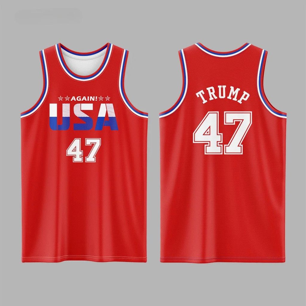 Donald Trump Jersey - "47th USA President Again" Basketball Jersey