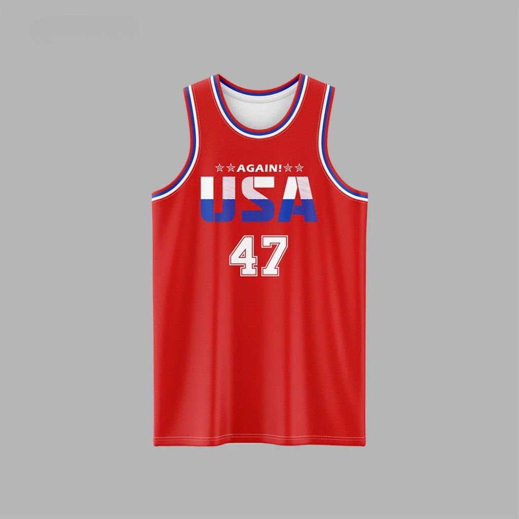 Donald Trump Jersey - "47th USA President Again" Basketball Jersey